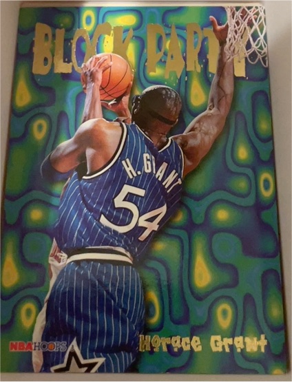 1995-96 NBA Hoops #12 Horace Grant Block Party — front