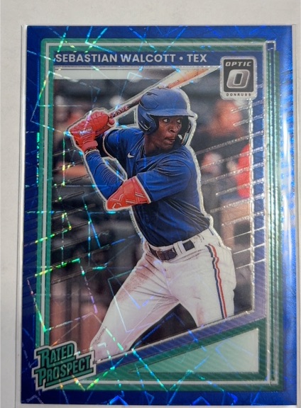 2025 Donruss Optic #103 Sebastian Walcott Orange Velocity — front