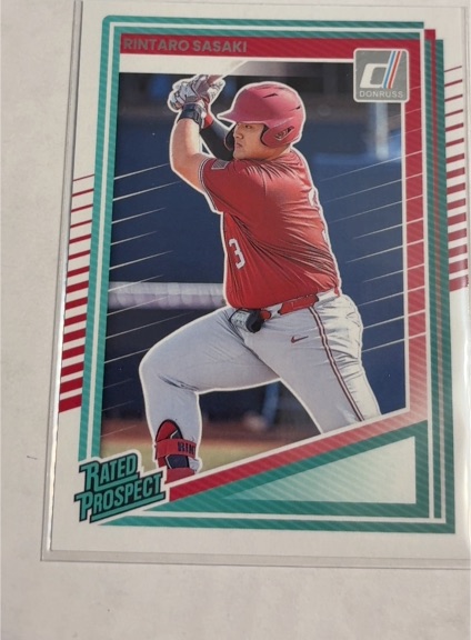 2025 Donruss #127 Rintaro Sasaki Rated Prospect — front