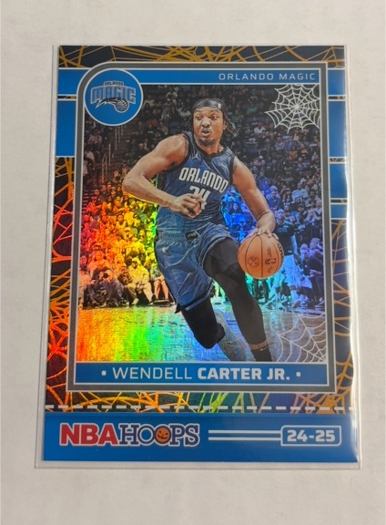 2024-25 Panini NBA Hoops Haunted Hoops Holo Web #24-25 Wendell Carter Jr. — front