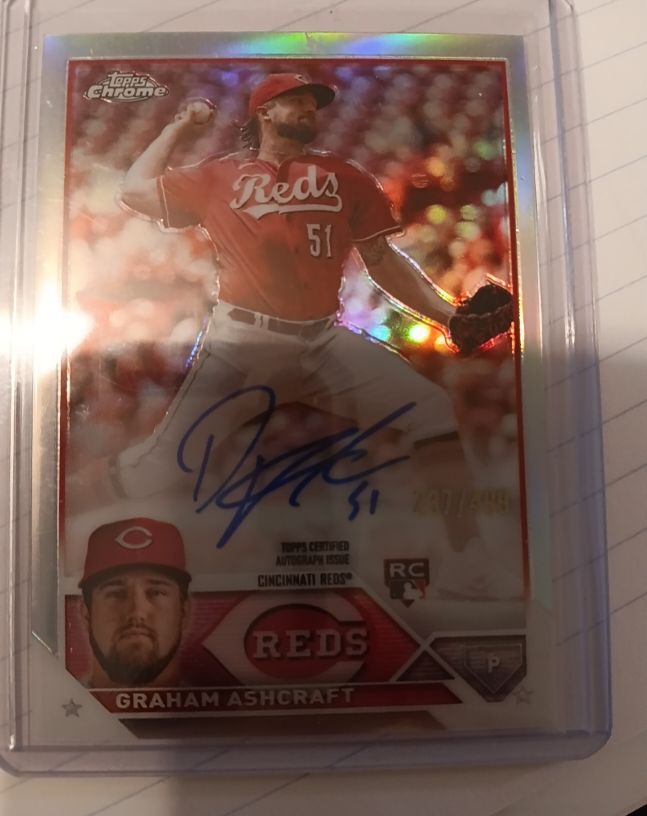 2023 Topps Chrome #RA-GA Graham Ashcraft Rookie Autograph — front