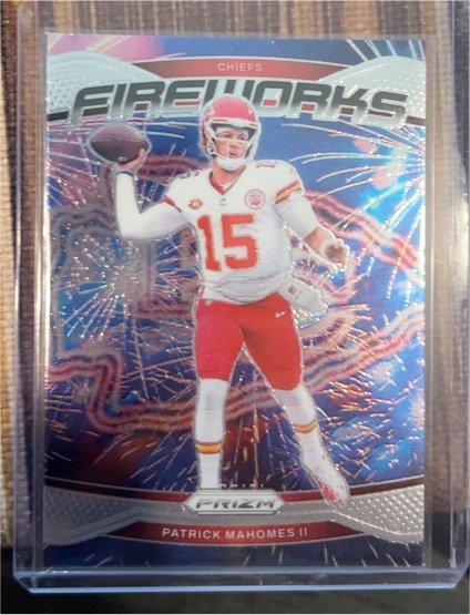2024 Panini Prizm Fireworks #1 Patrick Mahomes II — front