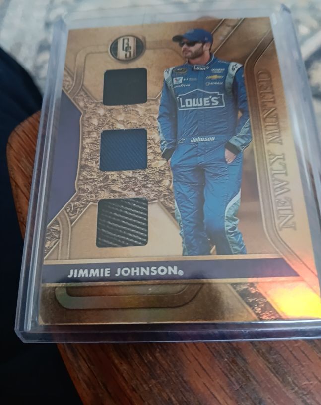 2023 Panini Chronicles Gold Standard Newly Minted Memorabilia #GS-JJ Jimmie Johnson — front
