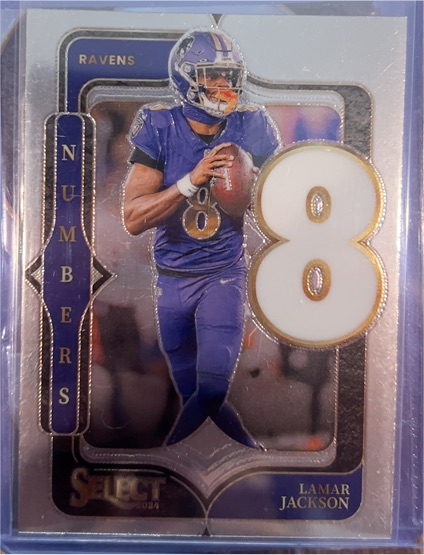 2024 Panini Select Numbers #8 Lamar Jackson — front