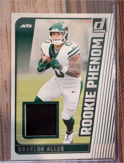 2024 Donruss #RPJ-BAL Braelon Allen Rookie Phenom Jersey Relic Patch — front