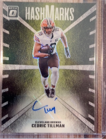 2024 Donruss Optic #HM-CTN Cedric Tillman Hash Marks Auto Browns — front