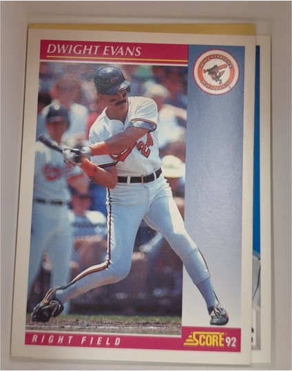 1992 Score #150 Dwight Evans — front