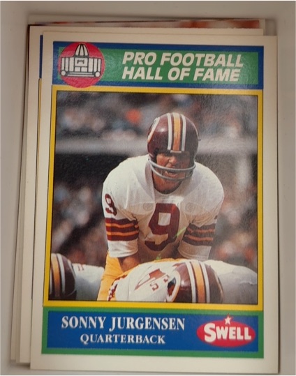 1990 Swell Pro Football Hall of Fame #121 Sonny Jurgensen — front