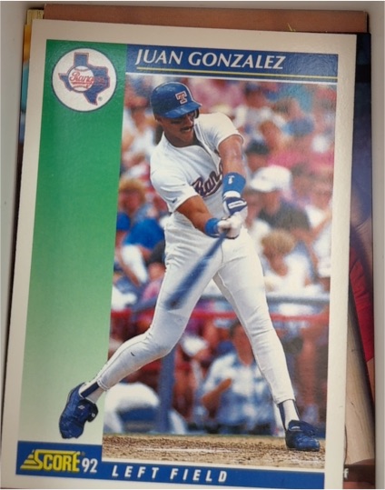 1992 Score #11 Juan Gonzalez — front
