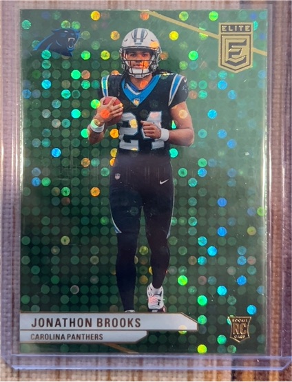 2024 Panini Donruss Elite #104 Jonathon Brooks Green Disco Rookie Card — front