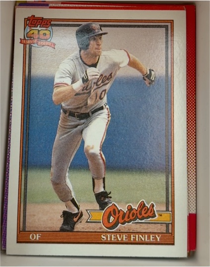 1991 Topps #212 Steve Finley Baltimore Orioles — front