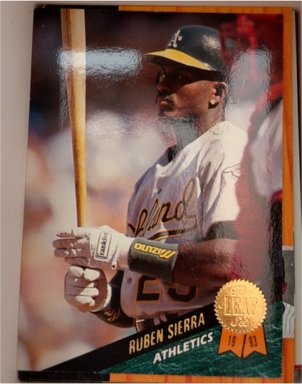 1993 Leaf #29 Ruben Sierra — front