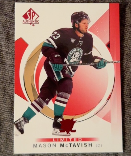 2024-25 Upper Deck SP Authentic #59 Mason McTavish Limited Red Anaheim Ducks — front