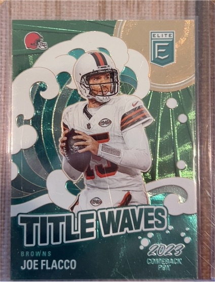 2024 Donruss Elite #7 Joe Flacco Title Waves Green — front