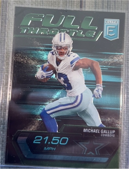 2024 Donruss Elite #14 Michael Gallup Full Throttle Green Dallas Cowboys — front