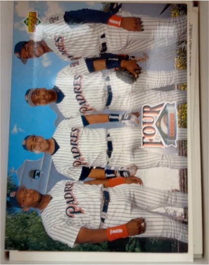 1993 Upper Deck #474 Gary Sheffield/Phil Plantier/Tony Gwynn/Fred McGriff San Diego Padres — front