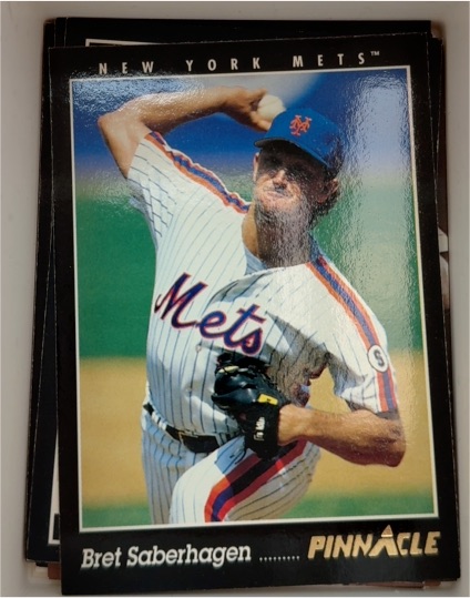1993 Pinnacle #185 Bret Saberhagen — front