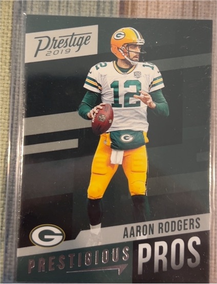 2019 Panini Prestige #PP-AR Aaron Rodgers Prestigious Pros — front
