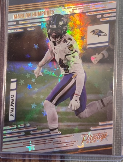 2021 Panini Prestige #25 Marlon Humphrey Xtra Points Astral — front