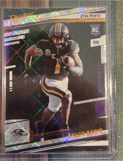 2022 Panini Prestige #377 Tyler Badie Xtra Points Diamond Rookie Card — front