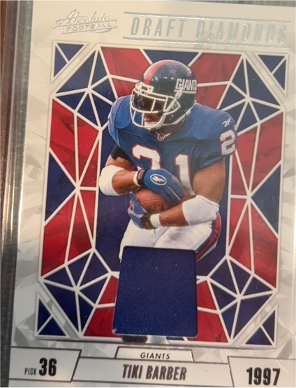 2024 Panini Absolute Draft Diamonds #DDJ-TBR Tiki Barber — front