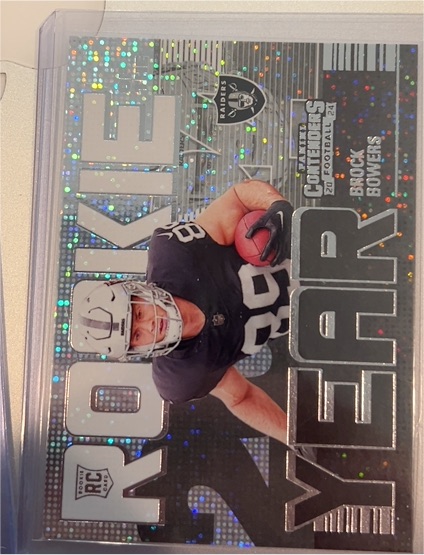 2024 Panini Contenders #5 Brock Bowers Rookie of the Year — front