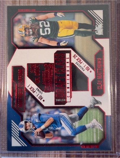 2024 Panini Contenders #24 Matthews/Stafford Historic Draft Class Contenders — front