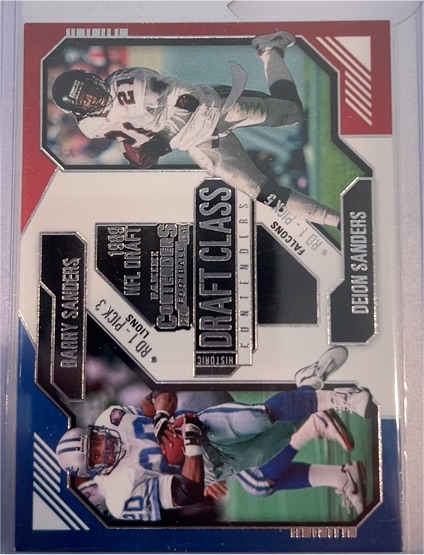 2024 Panini Contenders #11 Barry Sanders / Deion Sanders Historic Draft Class — front