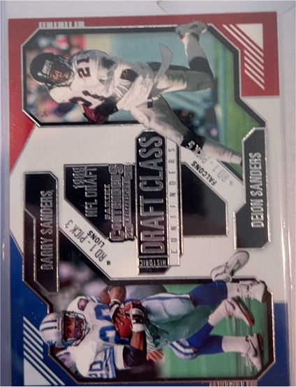 2024 Panini Contenders #11 Barry Sanders / Deion Sanders Historic Draft Class — front