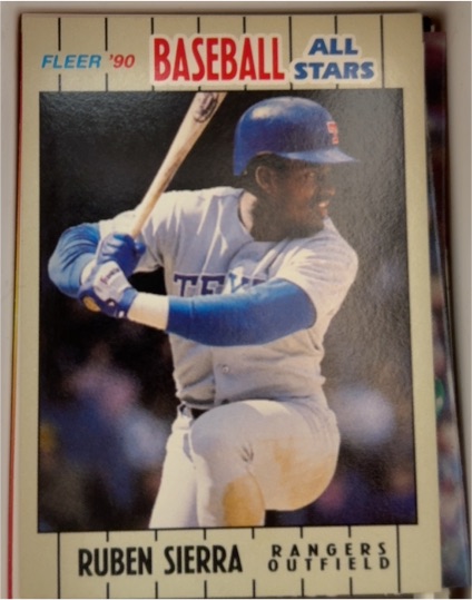 1990 Fleer Baseball All-Stars #34 Ruben Sierra — front