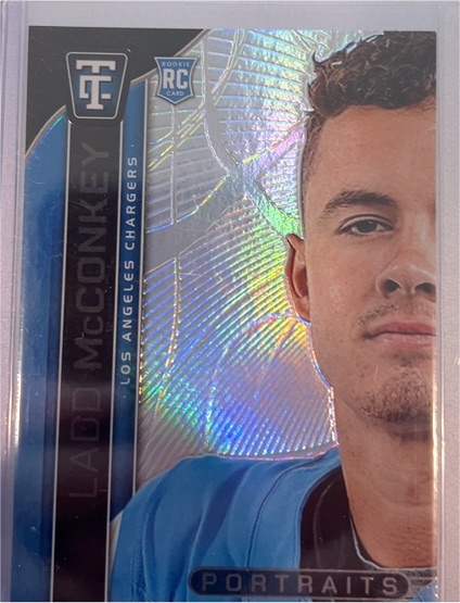 2024 Panini Totally Certified #14 Ladd McConkey Portraits Mirror Rookie — front