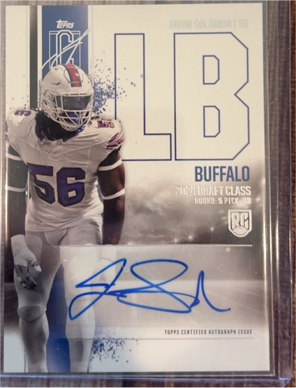 2024 Topps Signature Class #RCA-JS Javon Solomon Rookie Class Auto — front