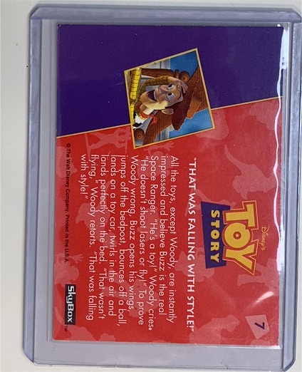 1995 SkyBox Toy Story #7 Woody — front