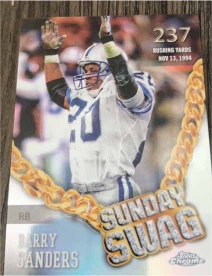 2024 Topps Chrome #SS-15 Barry Sanders Sunday Swag — front