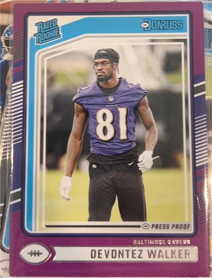 2024 Donruss #345 Devontez Walker Press Proof — front