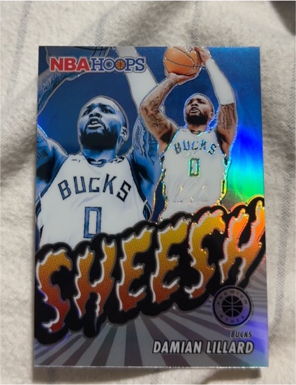 2023-24 Panini NBA Hoops Premium Stock #6 Damian Lillard Sheesh — front