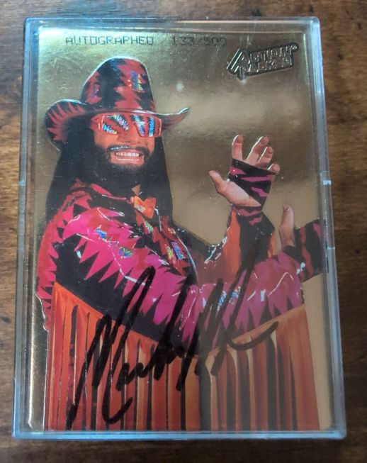 1994 Action Packed WWF #1 Macho Man Randy Savage — front