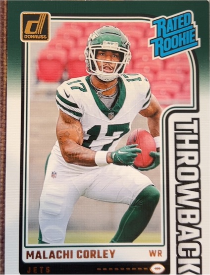 2024 Donruss Throwback Rated Rookie #37 Malachi Corley — front
