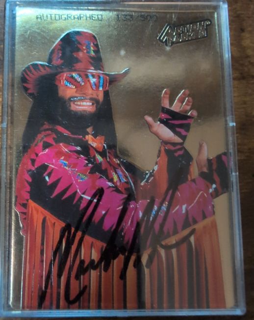 1994 Action Packed WWF #1 Macho Man Randy Savage — front