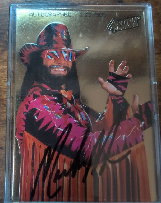 1994 Action Packed WWF #1 Macho Man Randy Savage Prototype Autographed — front
