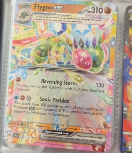 2022 Pokémon SV08: Surging Sparks #106 Flygon ex — front