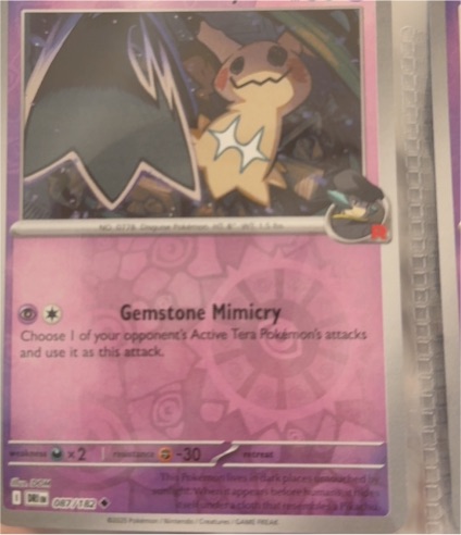 2025 Pokemon Scarlet & Violet Destined Rivals #087 Team Rocket's Mimikyu — front