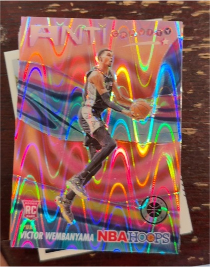 2023-24 Panini NBA Hoops Premium Stock #5 Victor Wembanyama Anti Gravity RC — front