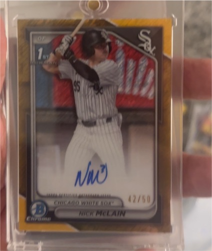 2024 Bowman Draft Chrome Prospect Autographs #CPA-NM Nick McLain — front