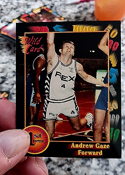 1991-92 Wild Card #45 Andrew Gaze — front