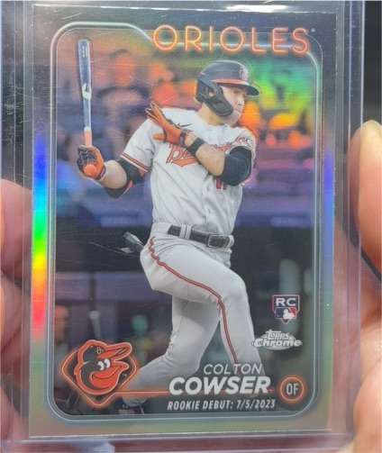 2024 Topps Chrome Update #USC154 Colton Cowser Rookie Debut Baltimore Orioles — front