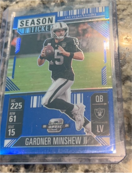 2024 Panini Contenders Optic Season Ticket #Gardner Minshew II — front