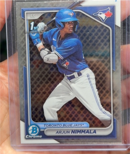 2024 Bowman Chrome #BCP-142 Arjun Nimmala — front