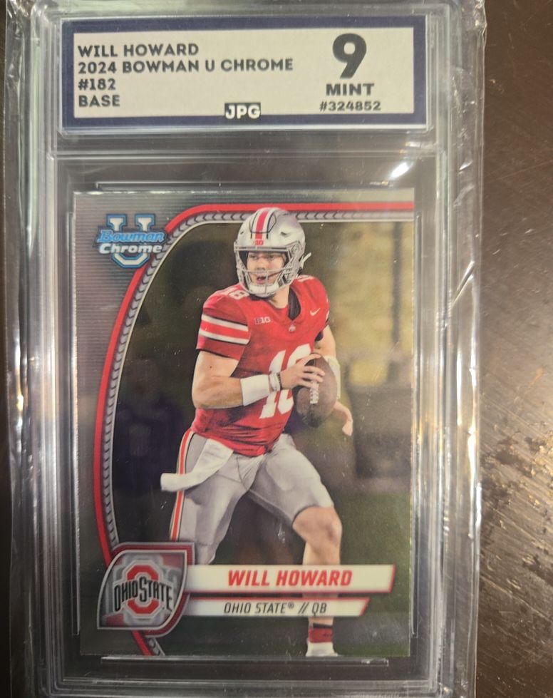 2024 Bowman University Chrome #182 Will Howard — front