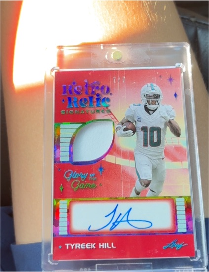 2025 Leaf Glory of the Game Retro Relic Signatures #RS-TH1 Tyreek Hill — front